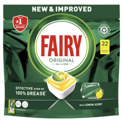 Picture of Fairy Dishwasher Lemon Tabs 22s x5